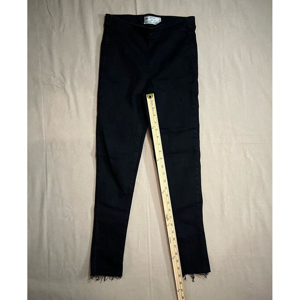Free People We The Free Raw High-Rise Jegging  Size‎ 25 Frayed Hem Black Jeans - Picture 3 of 4